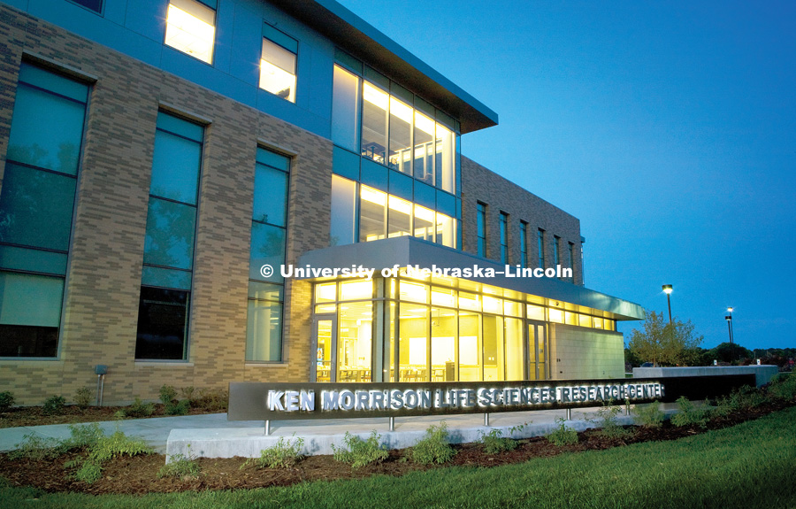 Ken Morrison Life Sciences Research Center on the University Nebraska–Lincoln east campus, building exterior. 080825, Photo by Craig Chandler/University Communications/University Nebraska–Lincoln