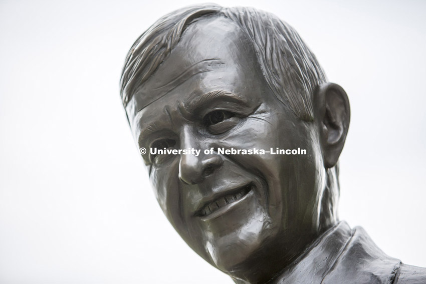 Statues of the four US State Senators that were appointed Secretary of Agriculture who were from Nebraska; J. Sterling Morton, Clifford Hardin,  Clayton Yeutter, and Mike Johanns are being erected on East Campus this week.  They will be dedicated in a ceremony Saturday, September 20, 2014. Photo by Craig Chandler / University Communications