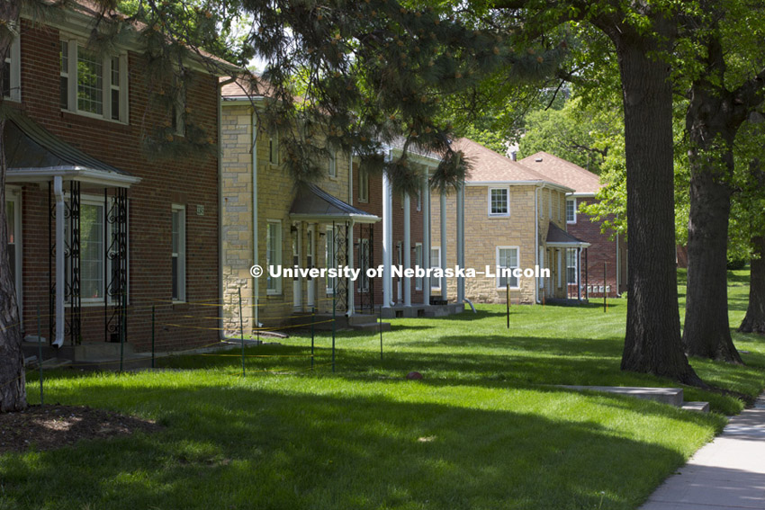 East Campus Family Housing along Starr Street.  May 13, 2015.  Photo by Craig Chandler / University Communications