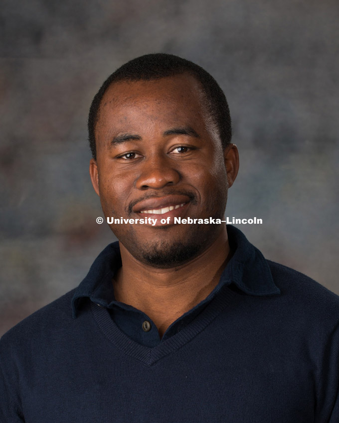 Studio portrait of Chigozie Obioma, New Faculty Photo Shoot, August 19, 2015. Photo by Greg Nathan, University Communications Photographer.