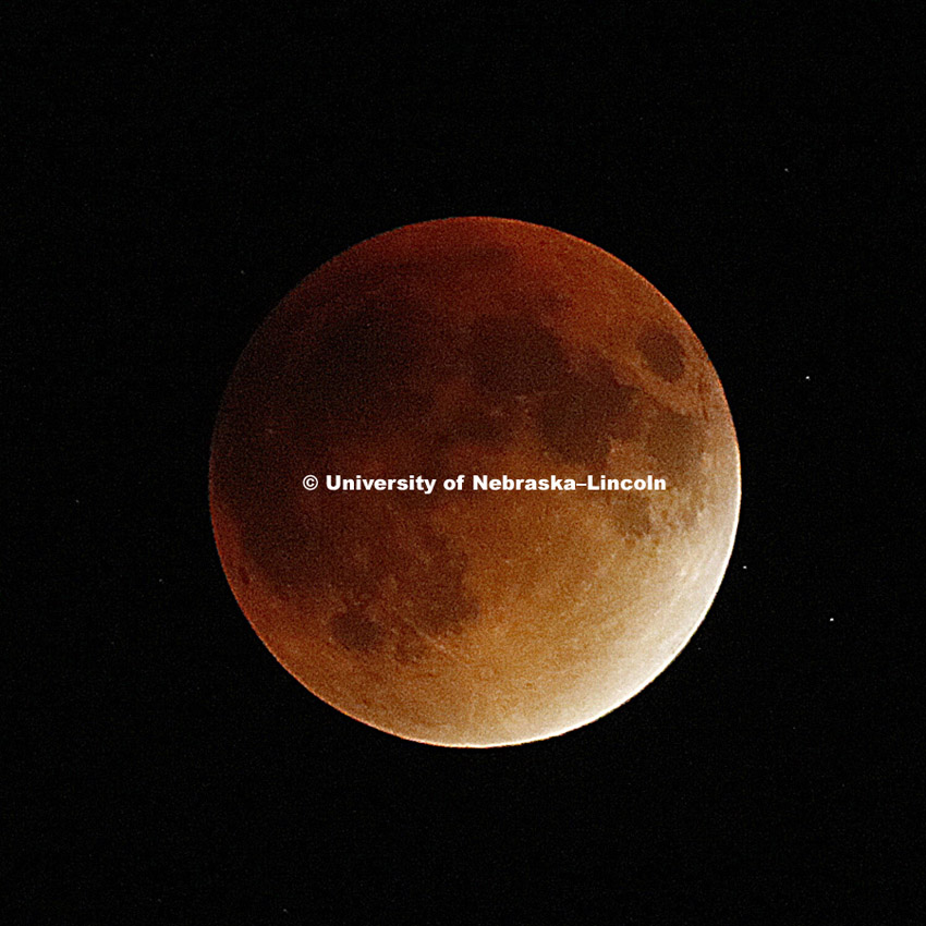Lunar eclipse known as Blood Moon as seen in southeast Lancaster County. September 27, 2015. Photo by Craig Chandler / University Communications