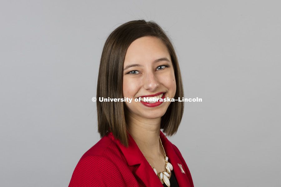 Rebecca Carr. Office of Admissions portraits. February 11, 2016. Photo by Craig Chandler / University Communications