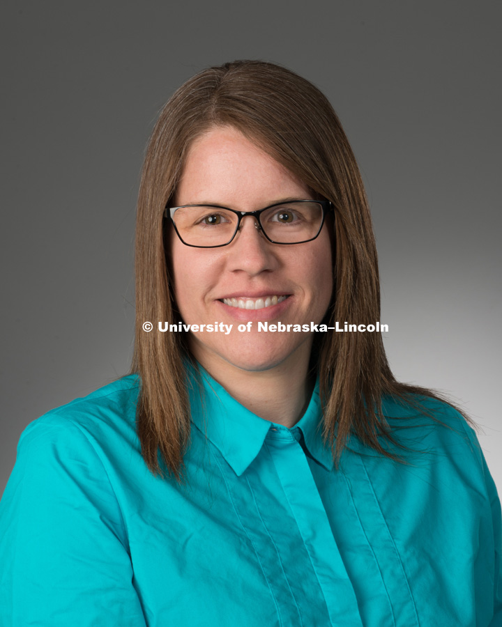 Studio portrait of Harriet Wintermute, Library faculty/staff photo for web. May 4, 2016. Photo by Greg Nathan, University Communications Photographer.