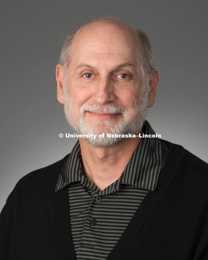 Studio portrait of Paul Royster, Library faculty/staff photo for web. May 4, 2016. Photo by Greg Nathan, University Communications Photographer.