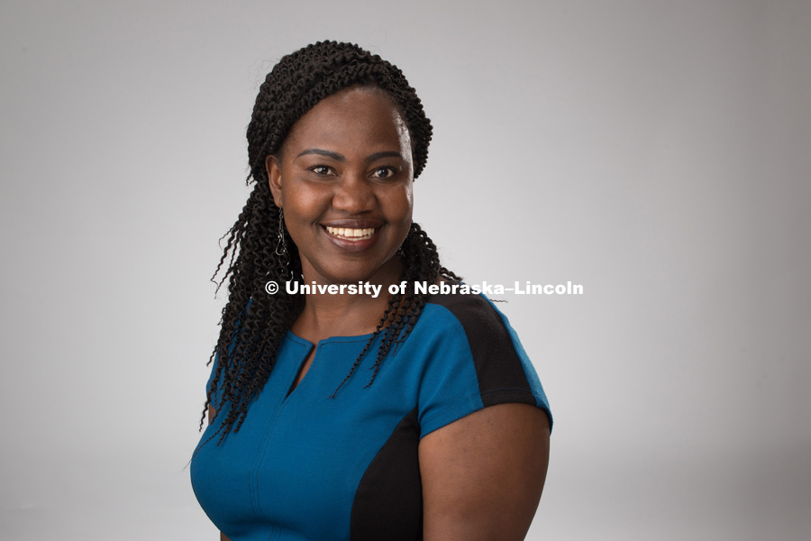 Studio portrait of Lydiah Kiramba, Assistant Professor, CEHS, New Faculty. August 9, 2016. Photo by Greg Nathan, University Communication Photography.