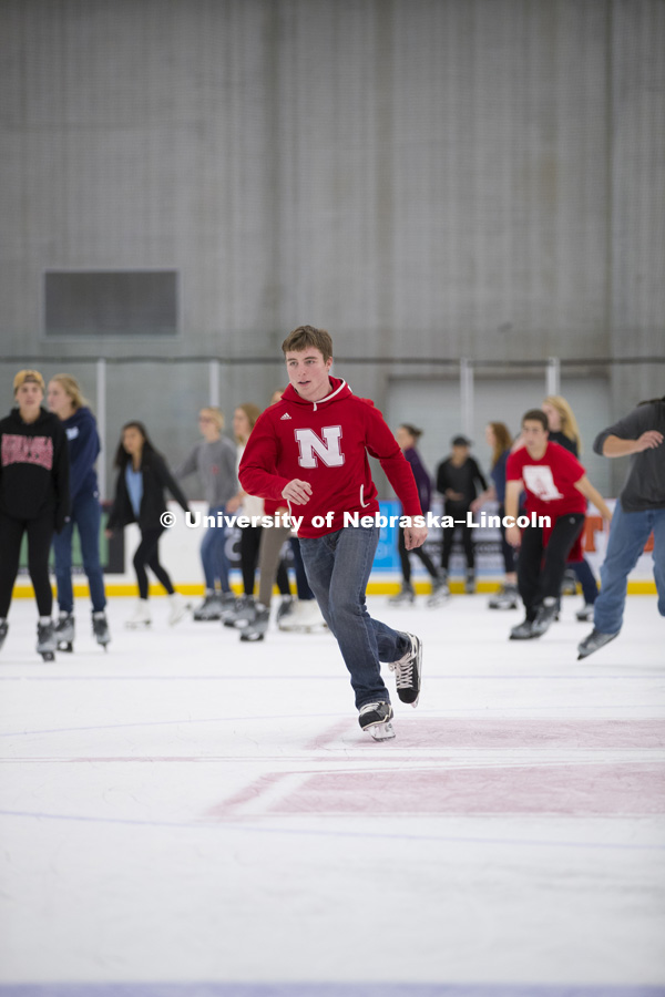 Free skate night at the Breslow Ice Center. September 9, 2016. Photo by Craig Chandler / University Communication Photography.