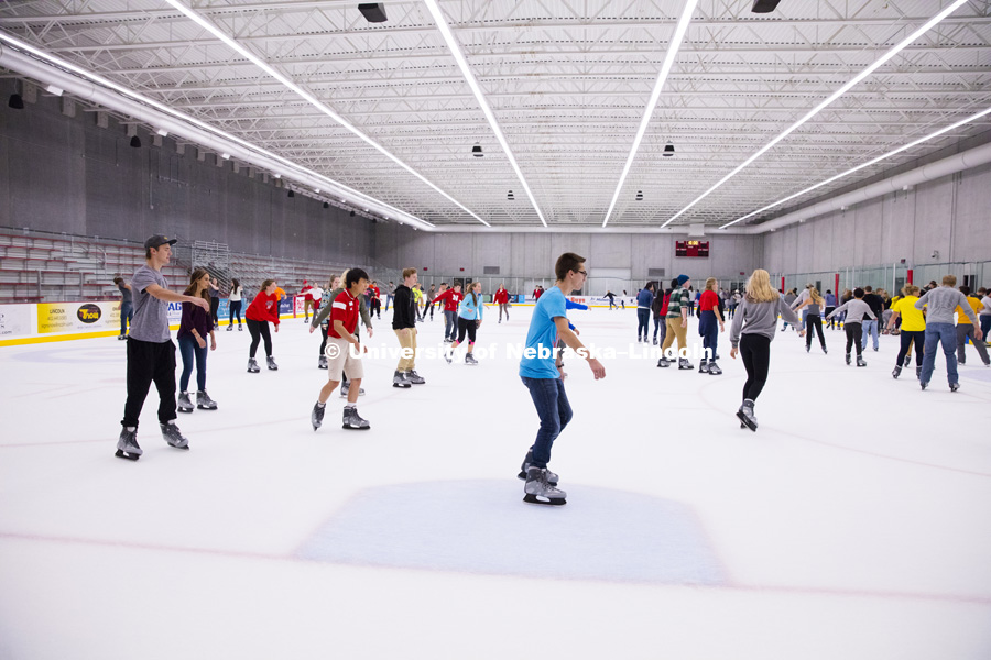 Free skate night at the Breslow Ice Center. September 9, 2016. Photo by Craig Chandler / University Communication Photography.
