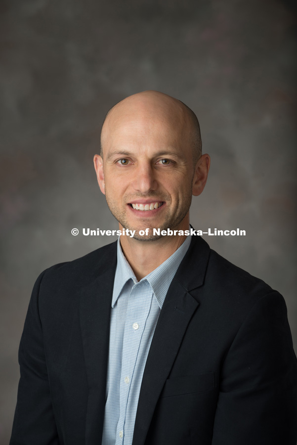 Studio portrait of Andy Schadwinkel, Director of Strategic Marketing Initiatives for the Office of University Communication. October 6 2016. Photo by Greg Nathan, University Communication Photography