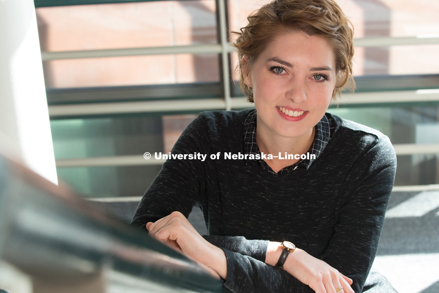 Dana McIntyre, Grad Recruiting and Admissions Associate for the 
College of ArchitecturCollege of Architecture. Faculty / Staff photo shoot. October 27, 2016. Photo by Greg Nathan, University Communication Photography.