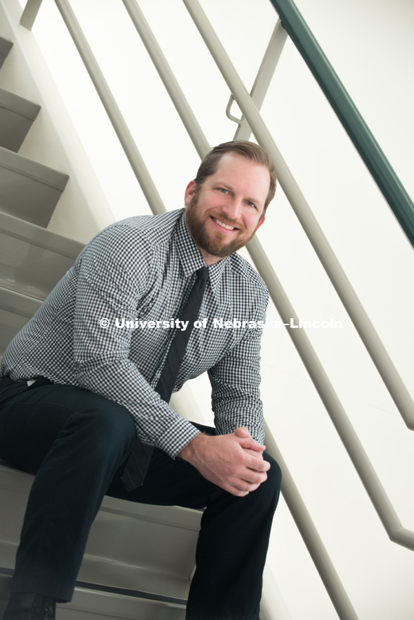 Andrew Willis, Lecturer, Community and Regional Planning. College of Architecture. Faculty / Staff photo shoot. October 27, 2016. Photo by Greg Nathan, University Communication Photography.