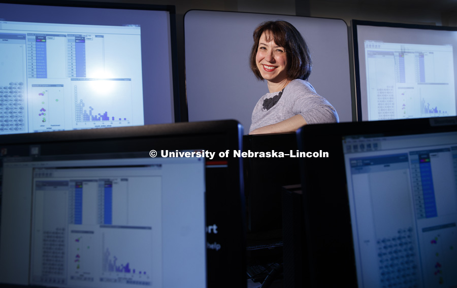 Erin Blankenship, Ph.D., Professor of Statistics, Associate Dean, Department of Statistics, University of Nebraska-Lincoln. She is a 2017 OTICA winner. March 1, 2017. Photo by Craig Chandler / University Communication.