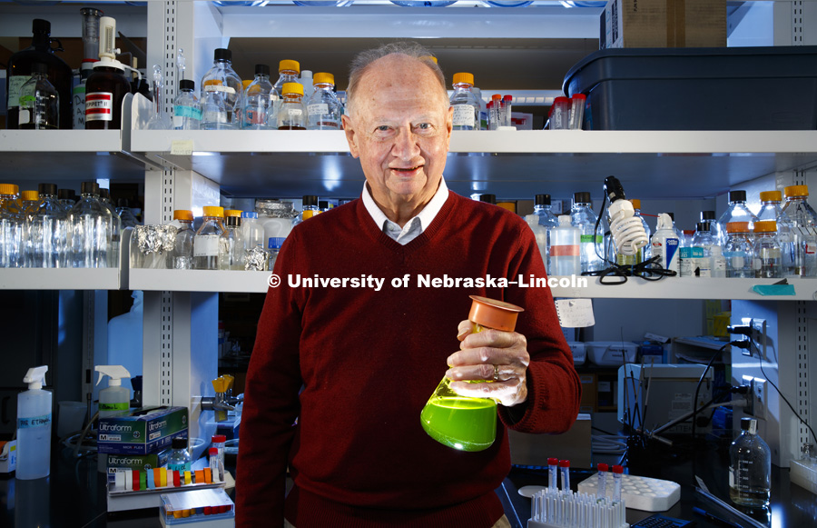 James Van Etten, a William Arlington Distinguished Professor of Plant Pathology, is celebrating more than 50 years of research at the University of Nebraska-Lincoln. March 14, 2017. Photo by Craig Chandler / University Communication.