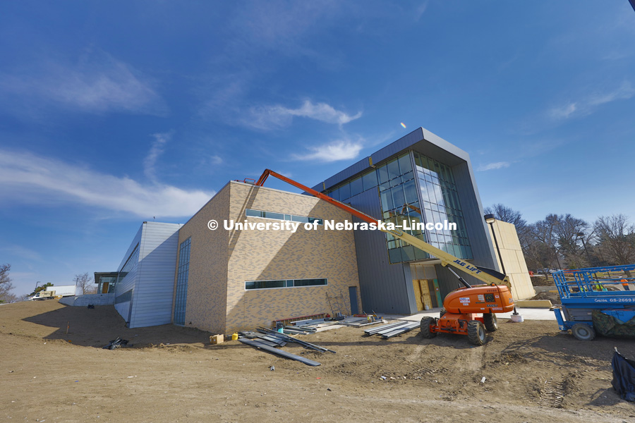New Veterinary Diagnostic Center under construction on east campus. March 16, 2017. Photo by Craig Chandler / University Communication.