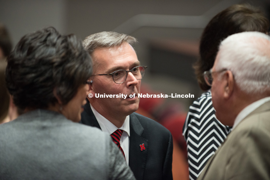 Chancellor Ronnie Green's Installation Dinner was held at Nebraska Innovation Campus on April 5, 2017. Photo by Greg Nathan, University Communication Photography.