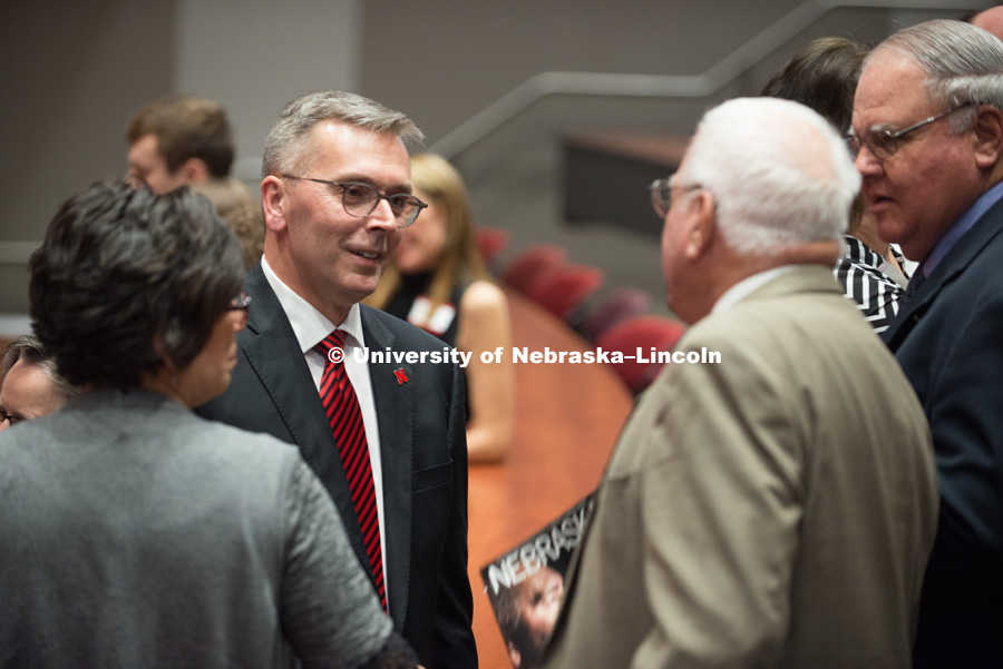 Chancellor Ronnie Green's Installation Dinner was held at Nebraska Innovation Campus on April 5, 2017. Photo by Greg Nathan, University Communication Photography.