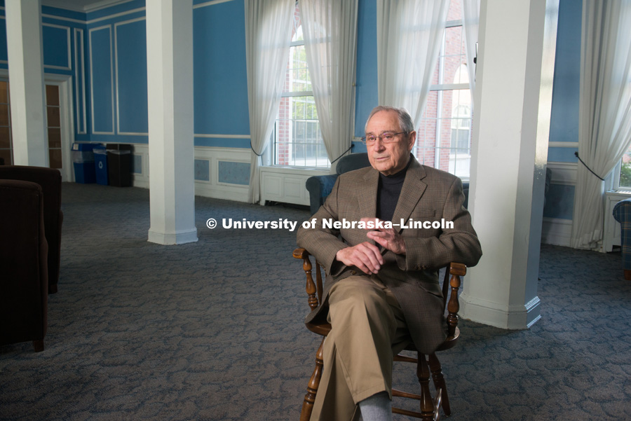 Interview with Patrice Berger, Director and Chair of University Honors Program, and History Professor. April 11, 2017. Photo by Greg Nathan, University Communication Photography.