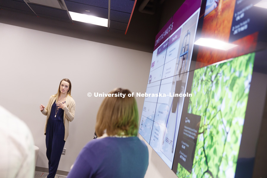 Final project presentations for advertising class. College of Journalism and Mass Communications. April 24, 2017. Photo by Craig Chandler / University Communication.