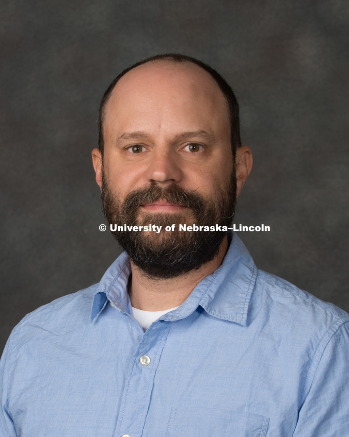 Studio portrait of Eric North, Assistant Professor, School of Natural Resources. New Faculty Orientation. August 16, 2017. Photo by Greg Nathan, University Communication Photography.