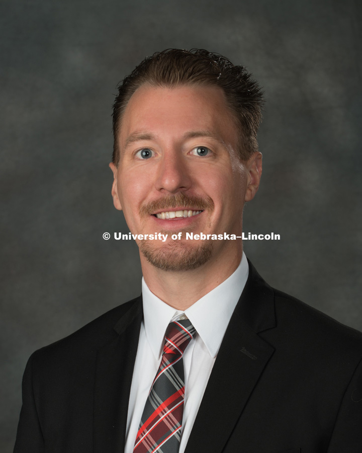 Studio portrait of Blake Runnalls, Assistant Professor of Marketing, College of Business. New Faculty Orientation. August 16, 2017. Photo by Greg Nathan, University Communication Photography.