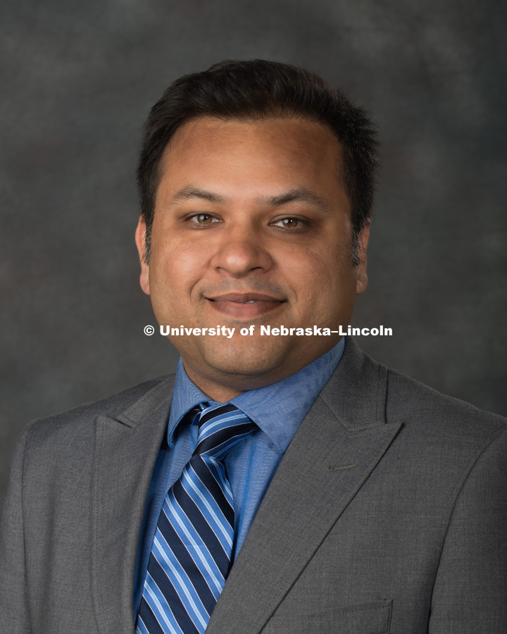 Studio portrait of Sunil Singh, Assistant Professor of Marketing, College of Business. New Faculty Orientation. August 16, 2017. Photo by Greg Nathan, University Communication Photography.