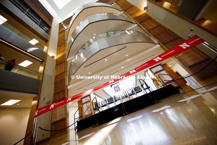 Nebraska College of Business is officially "Open for Business" in their new home, Howard L. Hawks Hall. August 18, 2017. Photo by Craig Chandler / University Communication.