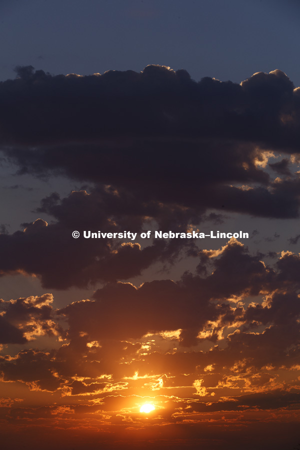 Sunrise east of Lincoln, Nebraska. September 22, 2017. Photo by Craig Chandler / University Communication.