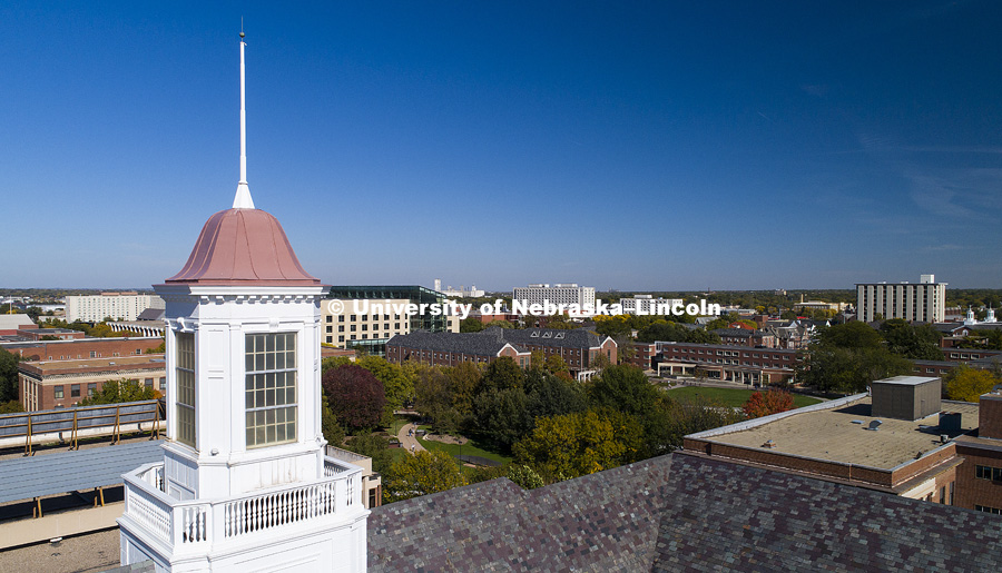 Love Library cupola. October 18, 2017. Photo by Craig Chandler / University Communication.