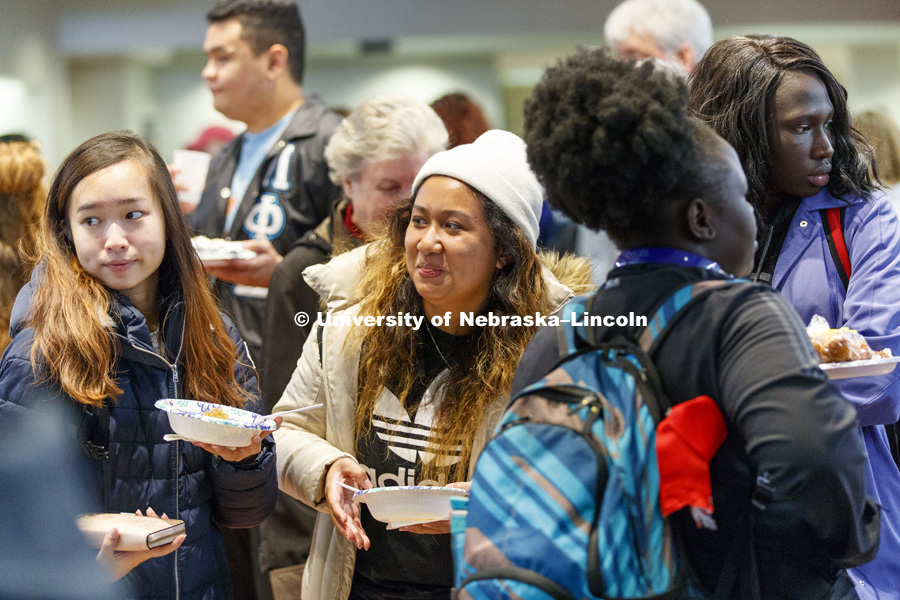 Connie Nguyen and Shannon Pham among the crowd at the International Food Bazaar. The International Food Bazaar showcases cuisines from all over the world. Registered student organizations representing a variety of countries and cultures will prepare and