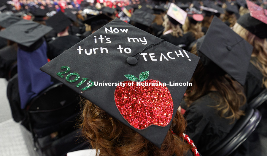 Undergraduate Commencement at Pinnacle Bank Arena. December 16, 2017. Photo by Craig Chandler / University Communication.