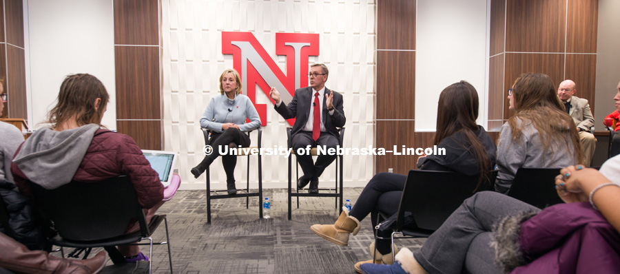 A new series of discussions exploring important campus issues is expanding to link University of Nebraska-Lincoln administrators with students, faculty and staff. On February 9, Chancellor Ronnie Green, Donde Plowman, Laurie Bellows, interim vice