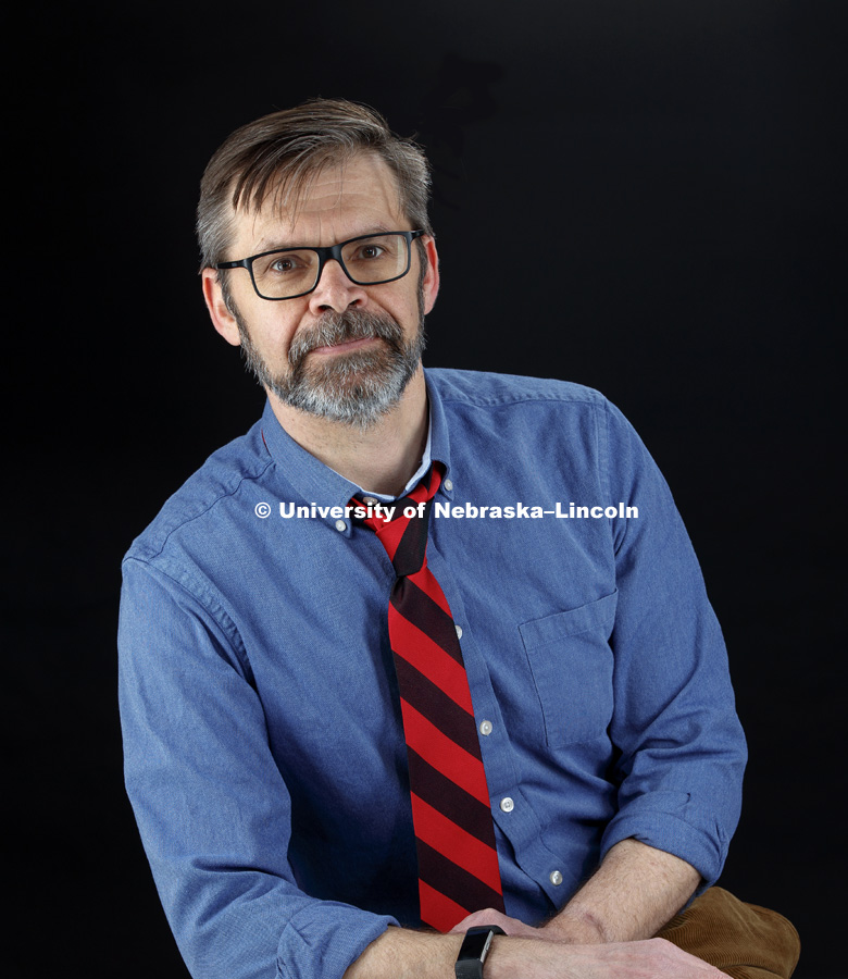 Kevin Smith, Professor of Political Science, has published findings that people can choose liberals or conservatives by a viewing a person's photo or video. March 16, 2018. Photo by Craig Chandler / University Communication.