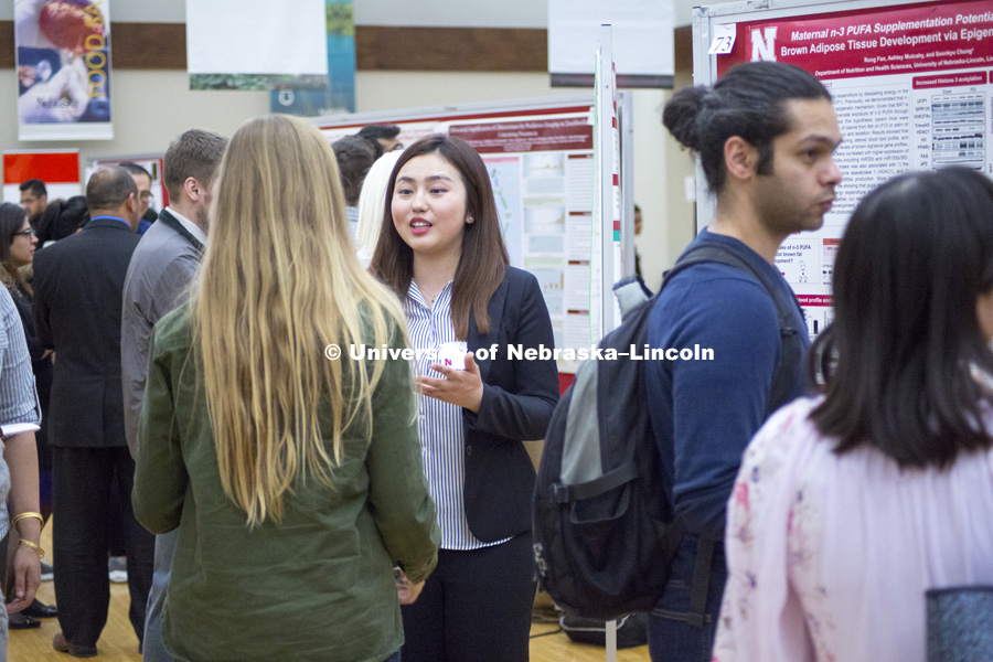 Spring Research Fair Poster Session. April 10 and 11, 2018. Photo by Alyssa Mae for University Communication.