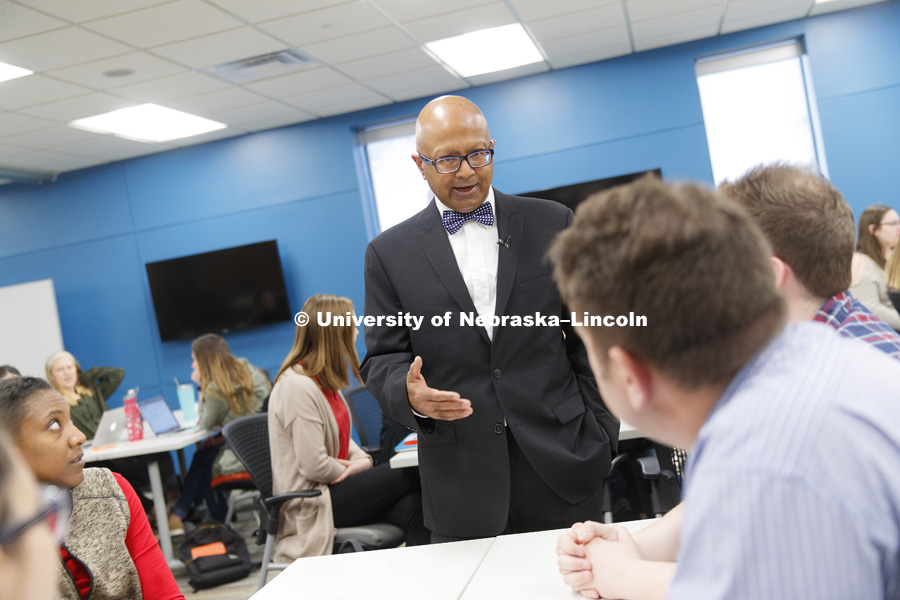 Dipra Jha, Professor of Practice and the Director of Global Engagement for the Hospitality, Restaurant and Tourism Management program, CEHS. April 11, 2019. Photo by Craig Chandler / University Communication.