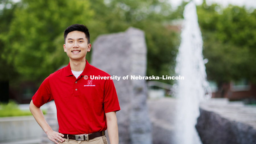 Hoai Vu, New Student Enrollment Orientation Leader. May 29, 2018. Photo by Craig Chandler / University Communication.