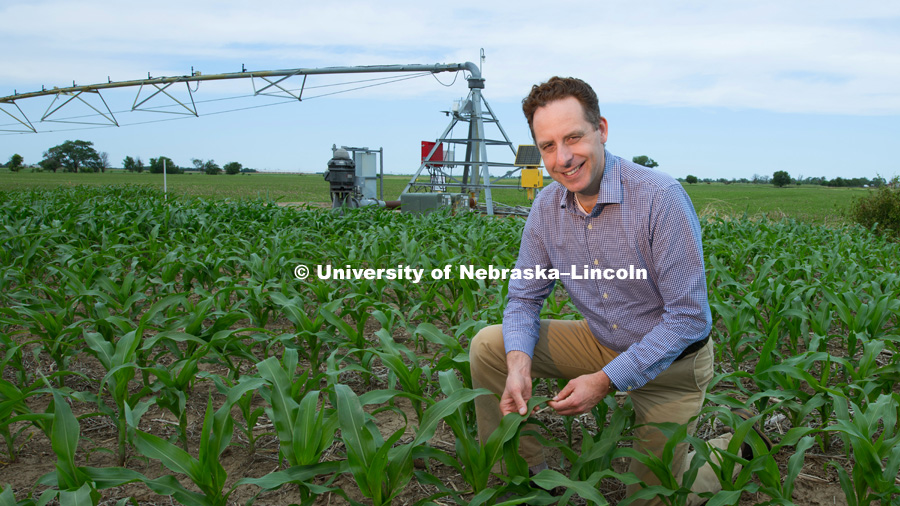 Nicholas Brozovic, Director for Water for Food Institute, and Professor for Agricultural Economics. Photo for the 2018 publication of the Strategic Discussions for Nebraska magazine. June 4, 2018. Photo by Greg Nathan, University Communication.