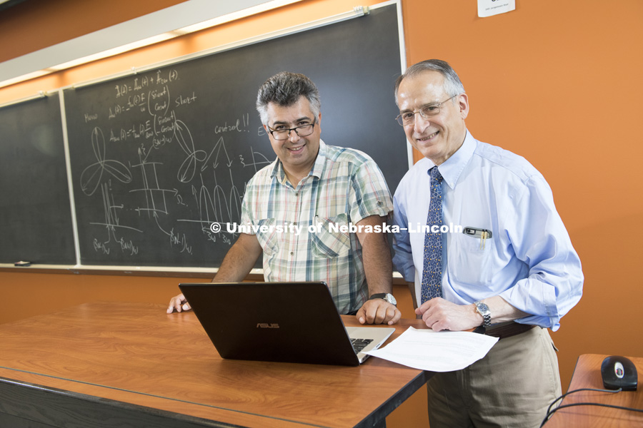 Anthony Starace (right) Professor Mikhail V. Frolov of Voronezh State University in Russia (left) had a joint paper, the Control of Harmonic Generation by the Time Delay Between Two-Color, Bicircular Few-Cycle Mid-IR Laser Pulses, published in the