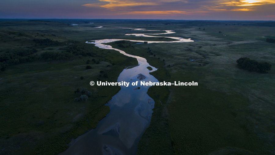 North Loup river south of Valentine, Nebraska. July 11, 2018. Photo by Craig Chandler / University Communication.