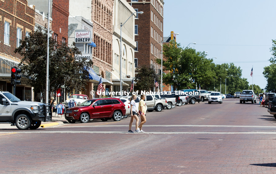 Downtown McCook, Nebraska for Rural Futures Institute. July 12, 2018. Photo by Craig Chandler / University Communication.