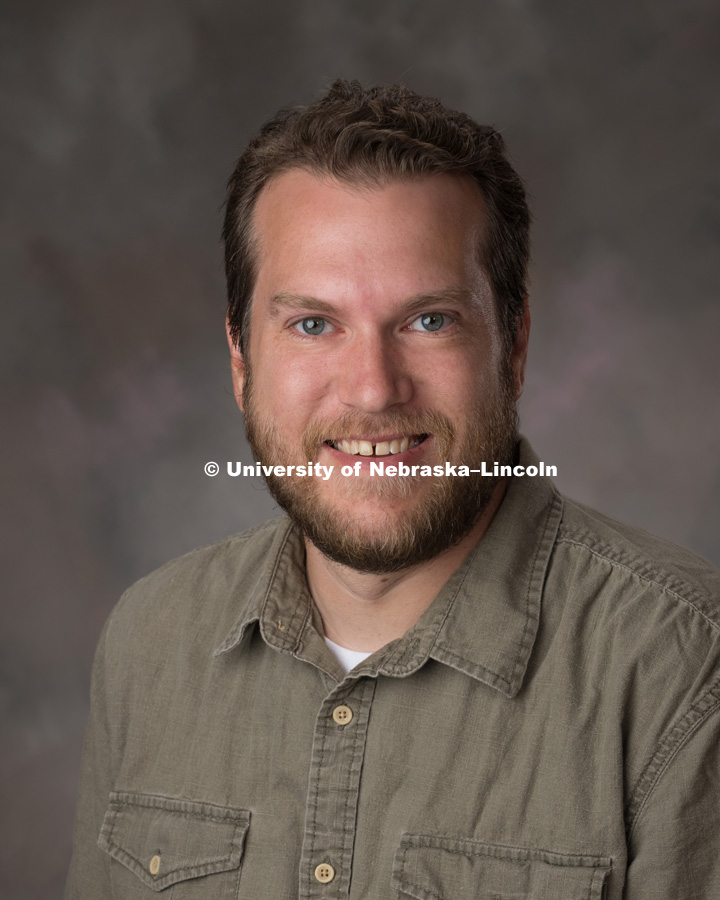 Studio portrait of Doug Schultz, Research Assistant and Professor for the Center for Brain, Biology and Behavior (CB3). July 18, 2018. Photo by Greg Nathan, University Communication Photography.