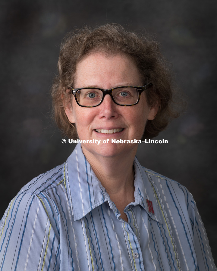 Studio portrait of Martha Morton, Research Associate Professor, Chemistry. August 9, 2018. Photo by Greg Nathan, University Communication Photographer.