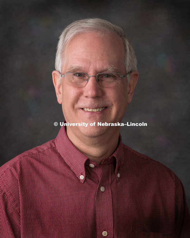Studio portrait of Richard Hartung, Lecturer, Chemistry. August 9, 2018. Photo by Greg Nathan, University Communication Photographer.