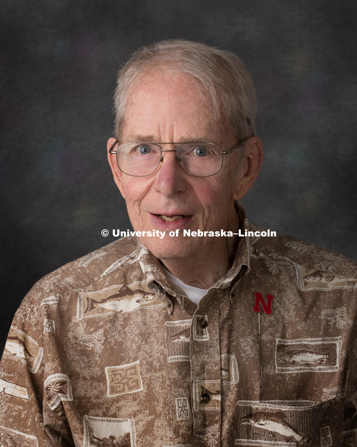 Studio portrait of James Carr, Emeritus Professor, Chemistry. August 9, 2018. Photo by Greg Nathan, University Communication Photographer.