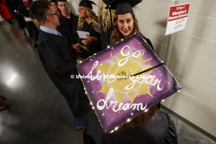 Maura Gillan's included graduating from University of Nebraska-Lincoln. Summer Commencement at Pinnacle Bank Arena. August 11, 2018. Photo by Craig Chandler / University Communication.