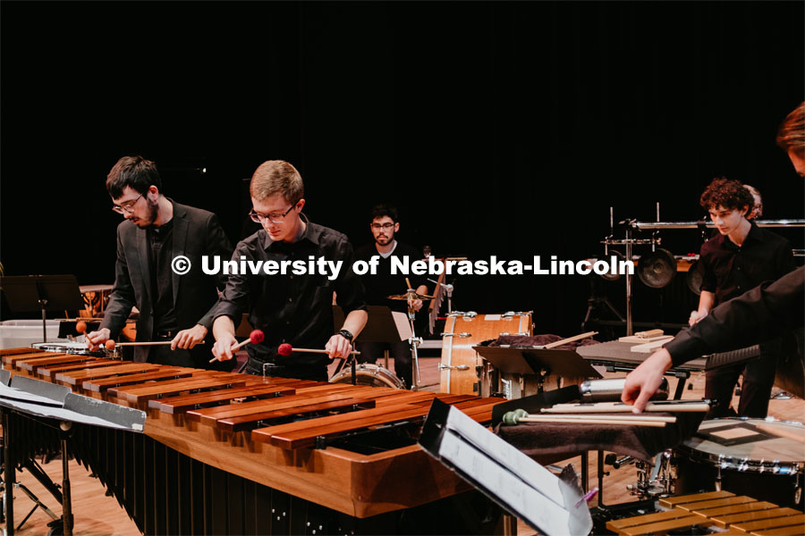 Percussion Ensemble rehearsal. August 17, 2018. Photo by Justin Mohling / University Communication.