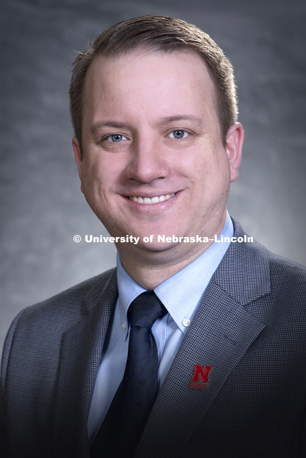 Studio portrait of Stuart Dearden, Assistant Professor, Accounting, College of Business. August 17, 2018. Photo by Greg Nathan, University Communication Photography.
