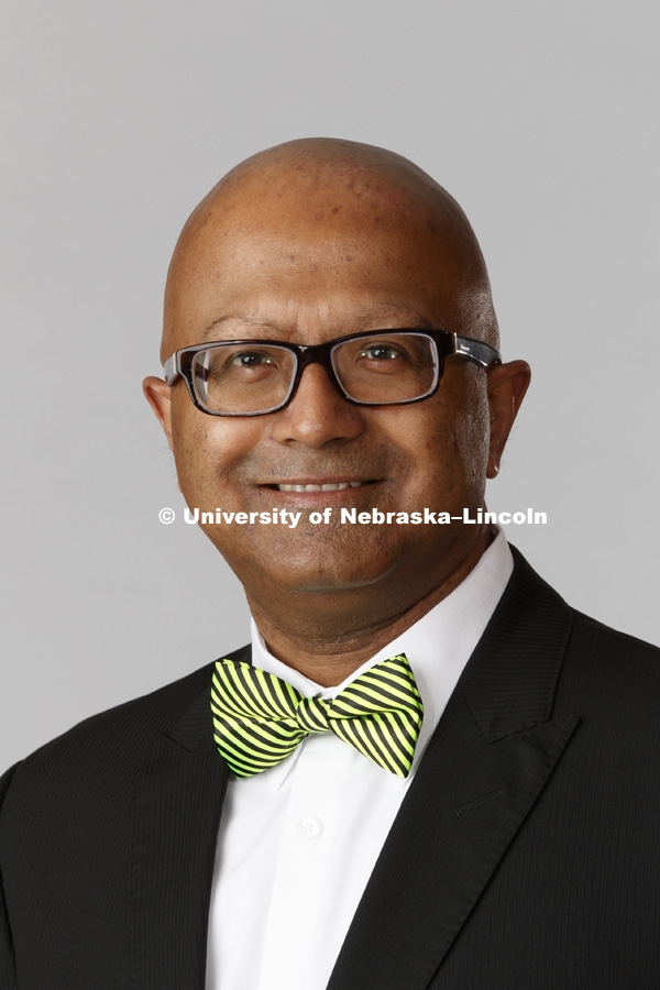 Studio portrait of Dipra Jha, Assistant Professor of Practice, Nutrition and Health Sciences. August 24, 2018. Photo by Craig Chandler / University Communication.