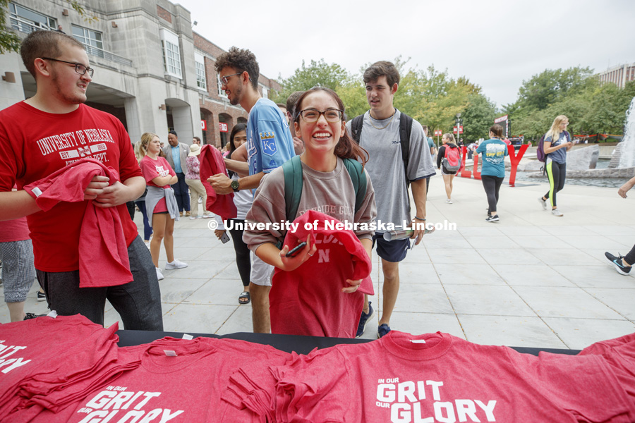 In Our Grit, Our Glory brand reveal party on city campus at the Nebraska Union. August 30, 2018. Photo by Craig Chandler / University Communication.