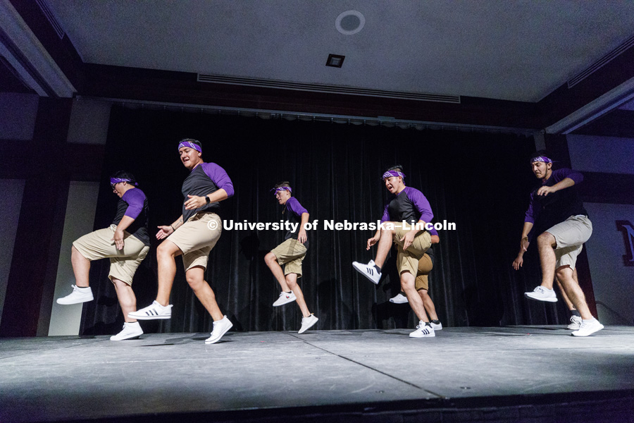 Sigma Lambda Beta performs. Chapters of Nebraska’s Multicultural Greek Council and National Pan-Hellenic Council compete for best fraternity and sorority stroll. September 7, 2018. Photo by Craig Chandler / University Communication.