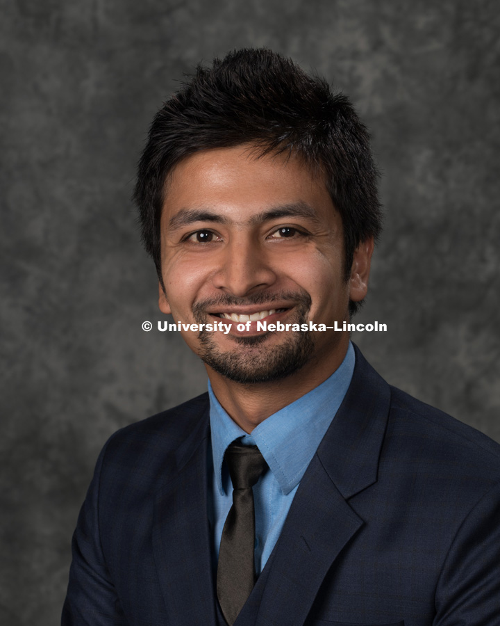 Studio portrait of Ravi Agarwal, Graduate Teaching Assistant, College of Business. September 10, 2018. Photo by Gregory Nathan / University Communication.