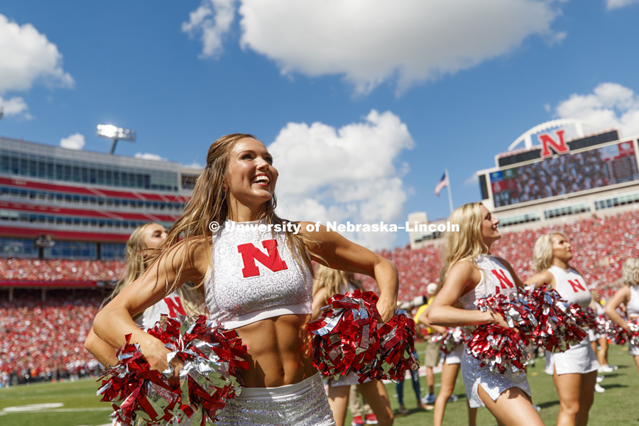 Nebraska vs. Troy University football in Memorial Stadium. September 15, 2019. Photo by Craig Chandler / University Communication.